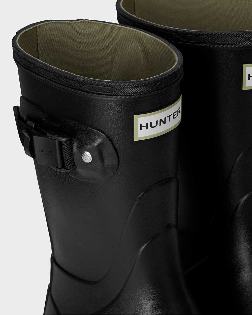 Hunter Norris Field Short Women's Rain Boots NZ-49983G Black